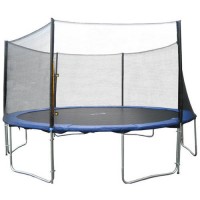 ExacMe 14-Foot Trampoline, with Enclosure and Ladder, Blue   